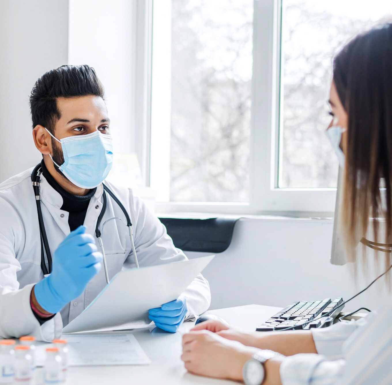 the indian doctor receives the patient and tells him about the r